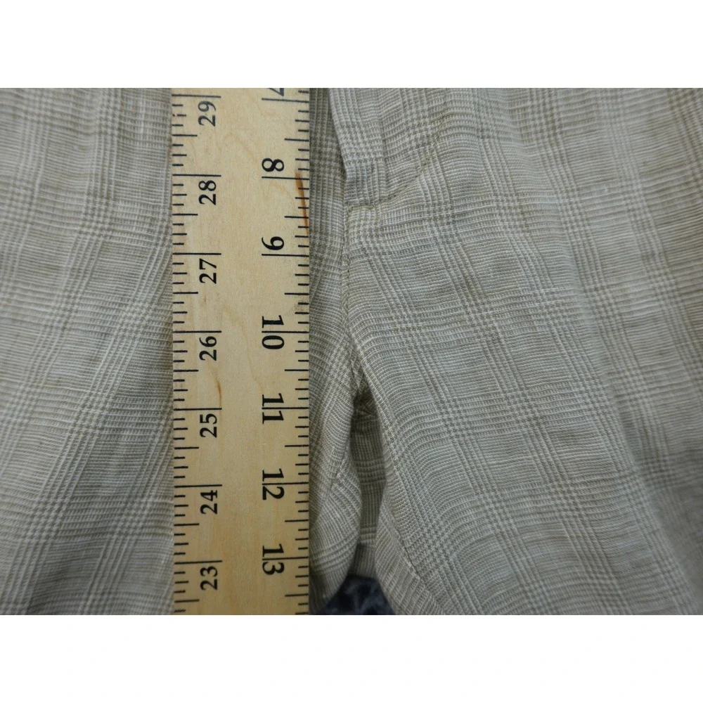 J.Crew Mens 33x32 Classic Fit Linen Trouser Beige Glen Check Plaid Pants 2024 - Picture 8 of 16